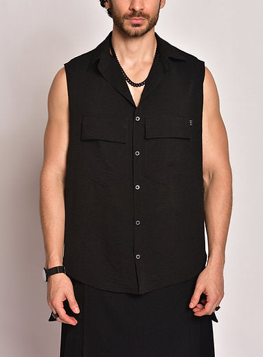 Camisa Sleeveless cargo black