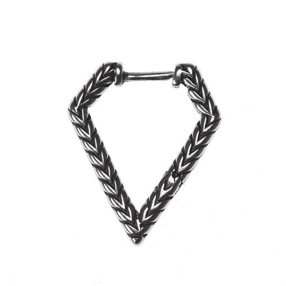 Nordic silver triangle earring