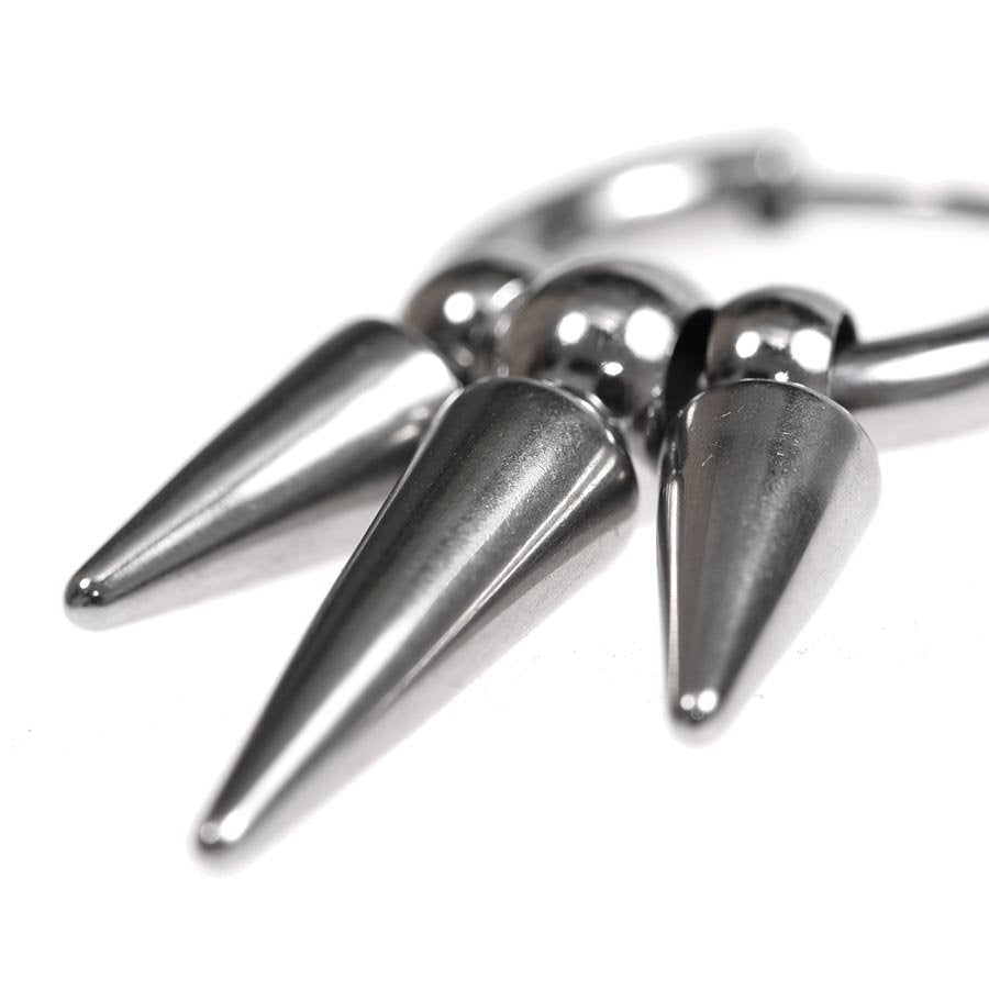 Punk silver earring