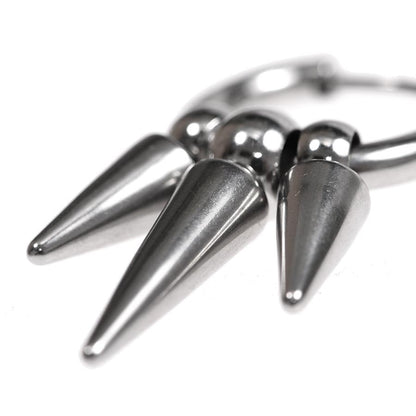 Punk silver earring
