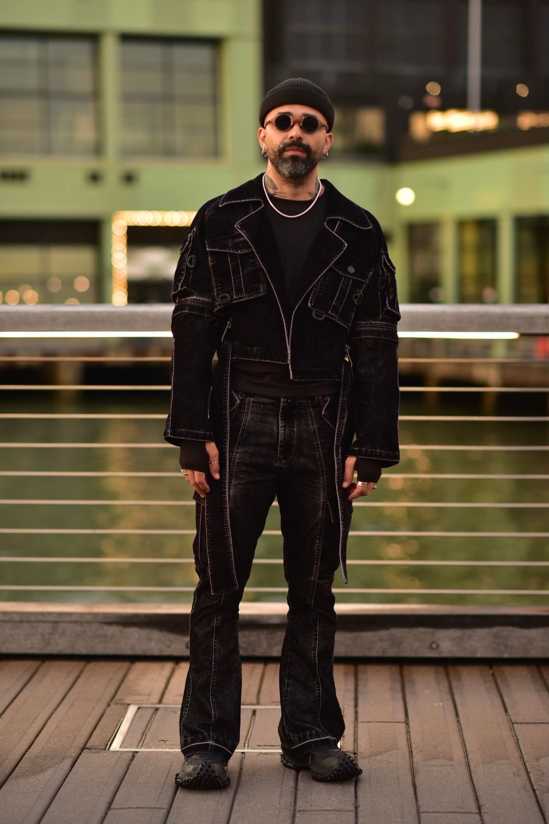 Chaqueta wasteland cargo techwear black