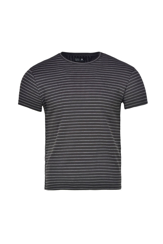 Camiseta slim fit stripes gris
