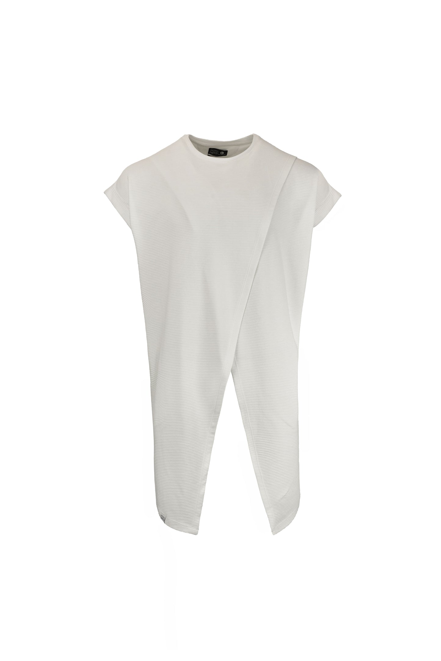 Camiseta fighter asimétrica blanca