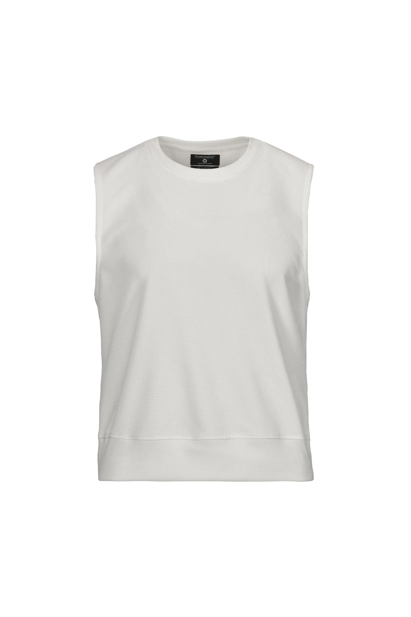 Camiseta crop top marfil