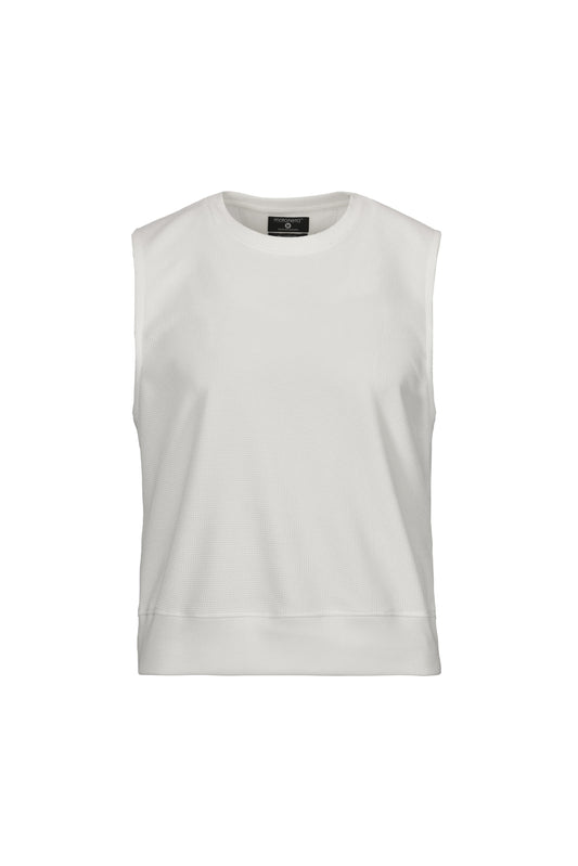 Camiseta crop top marfil