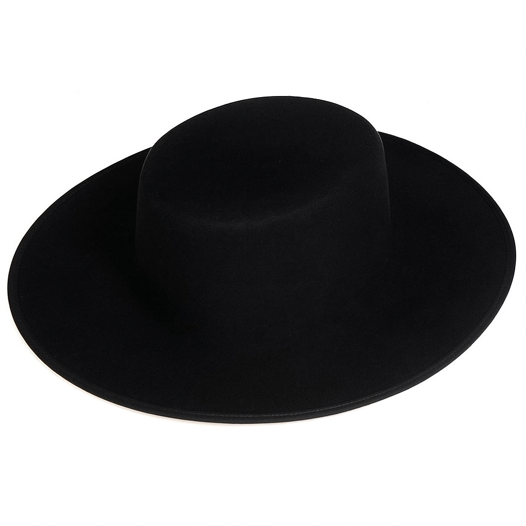 Sombrero cordobes negro extralargo copa alta