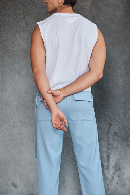 Camiseta sin mangas crop top blanca