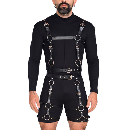 Arnés torso, pecho y pierna.