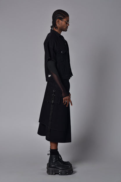 Cazadora Cargo Denim Negro