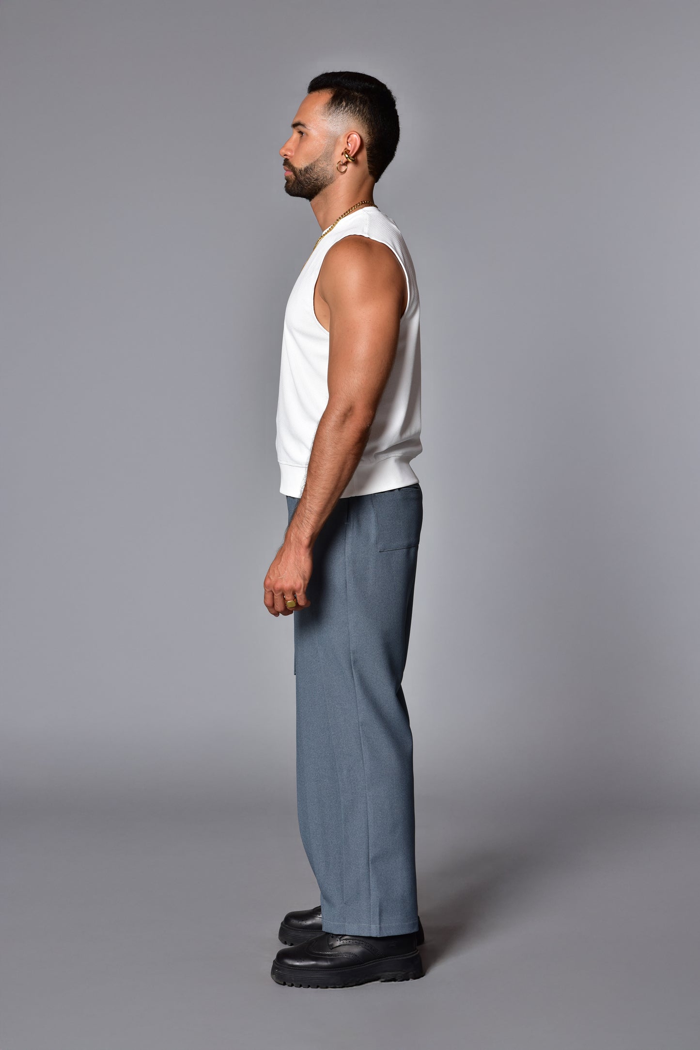 Camiseta crop top marfil