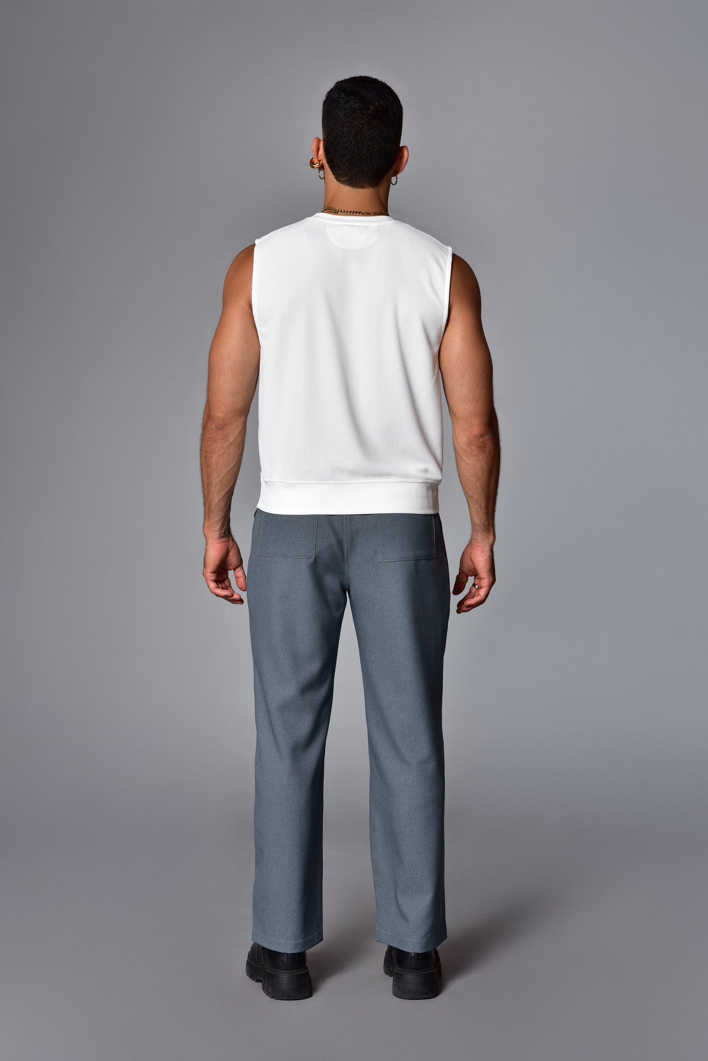 Camiseta crop top marfil