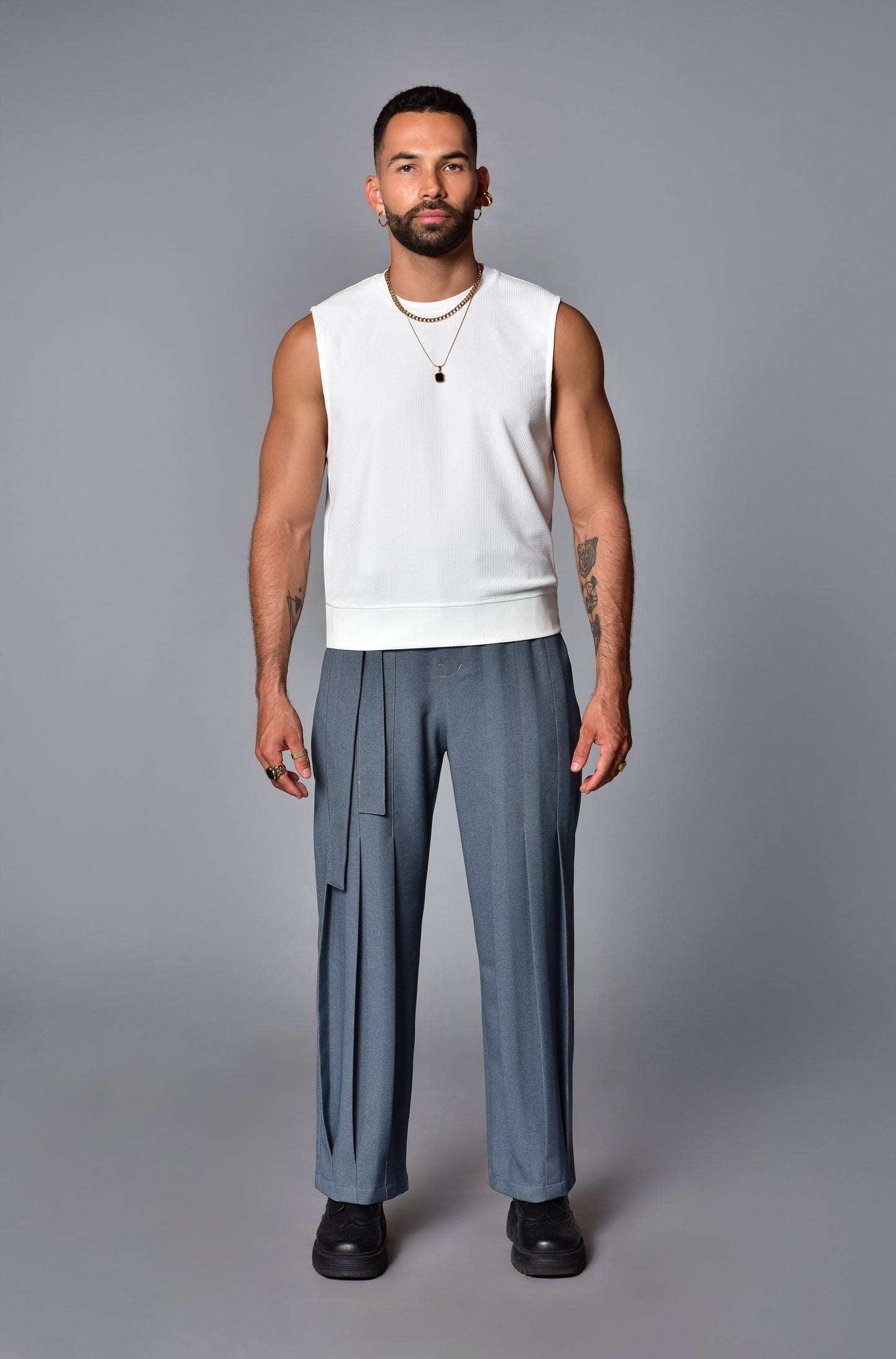 Camiseta crop top marfil