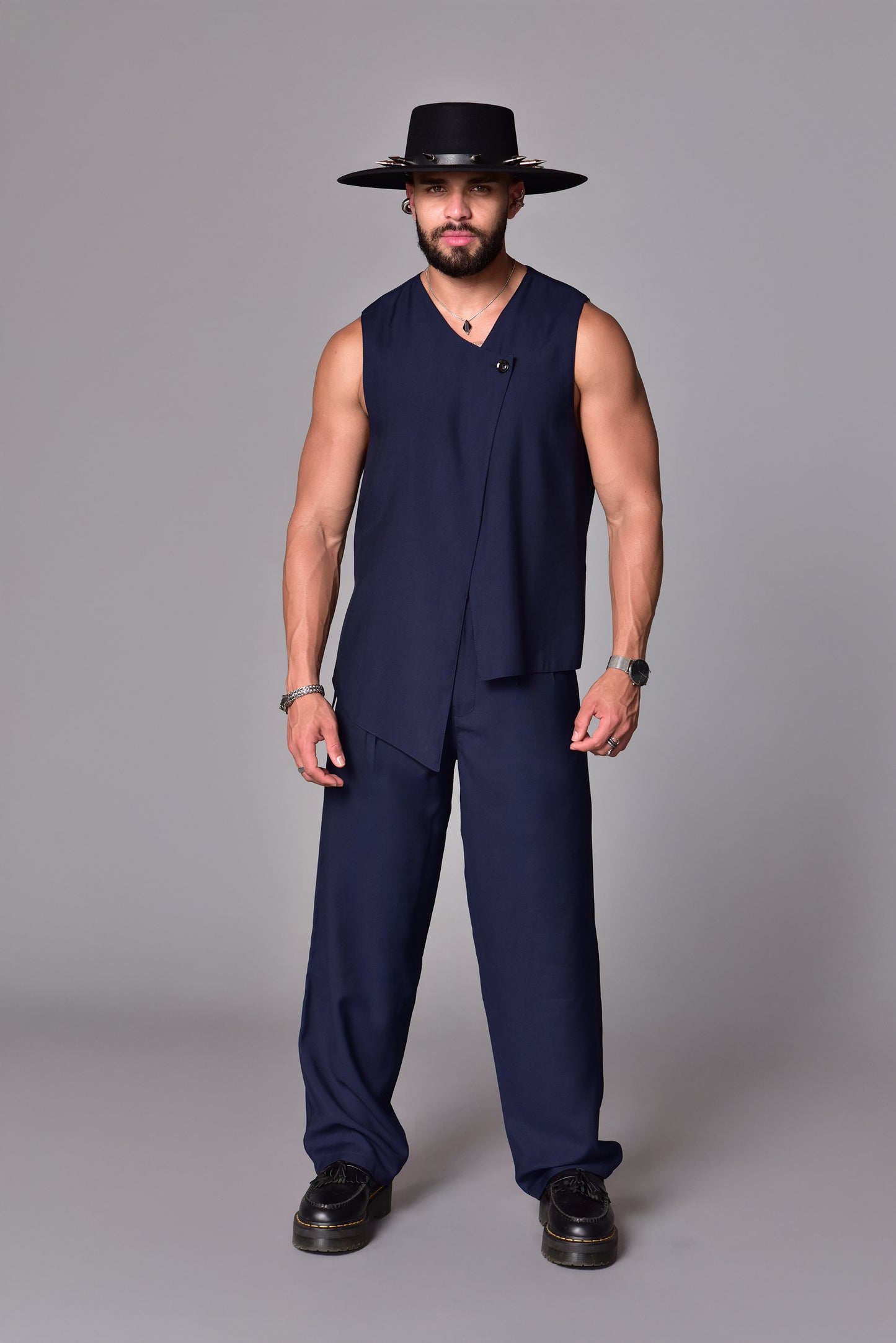 Chaleco asimétrico turqui