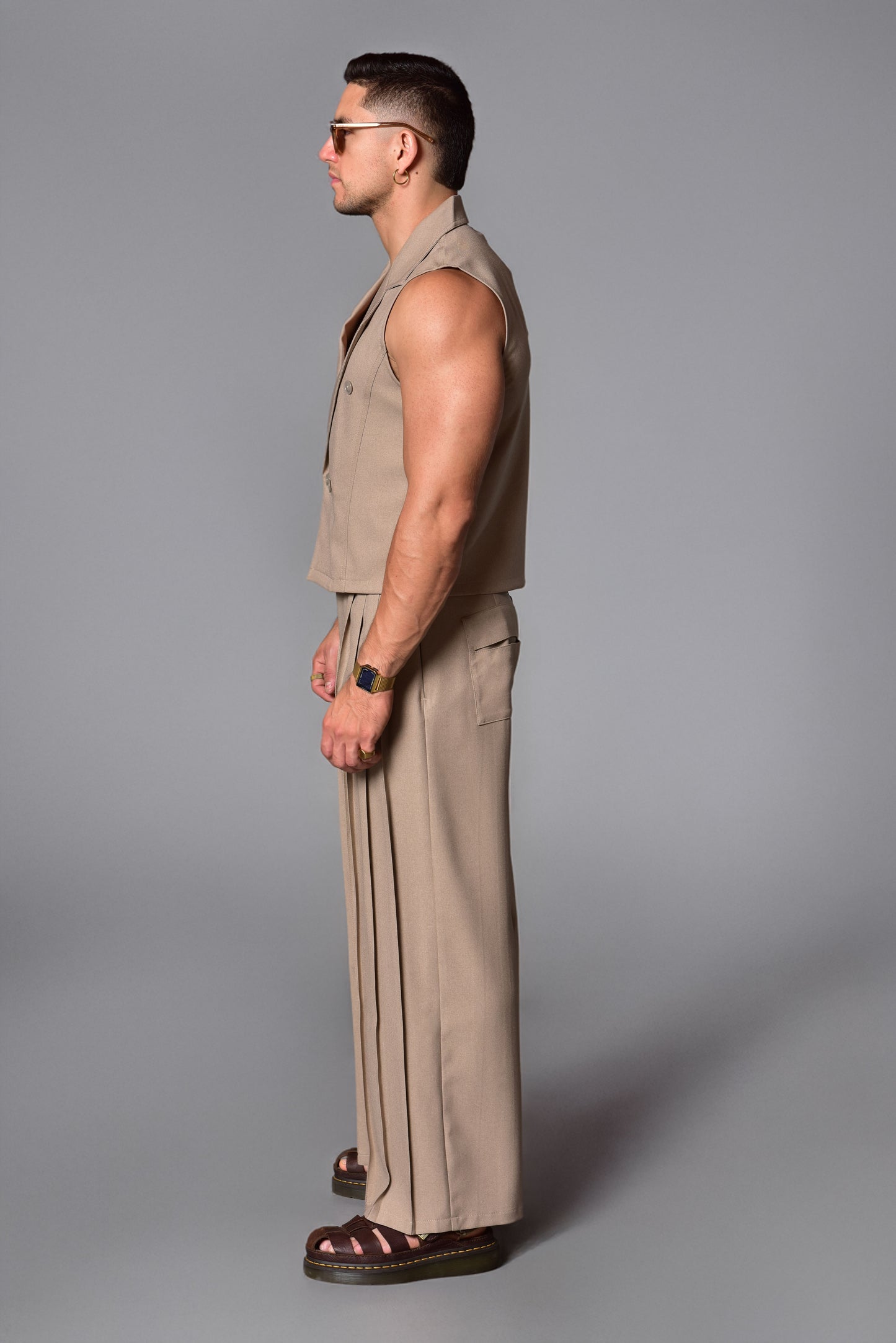 Pantalon Kyoto ultra wide leg beige