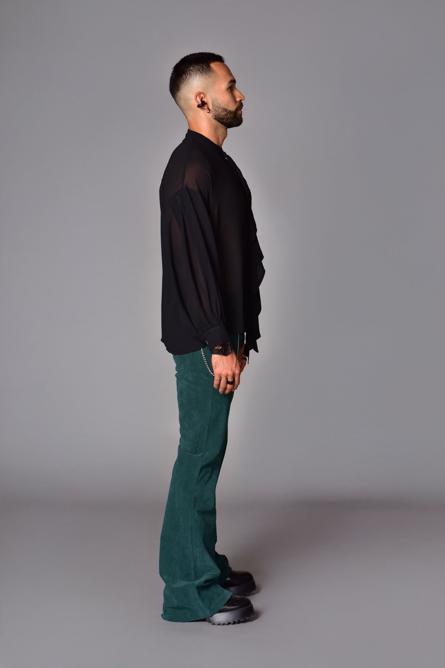 Camisa Elora Ruffled Sheer