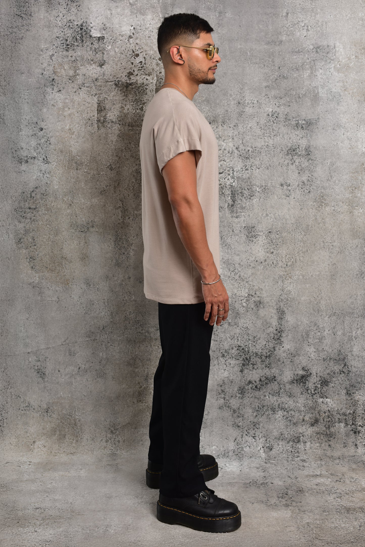 Camiseta blusón manga Japonesa beige