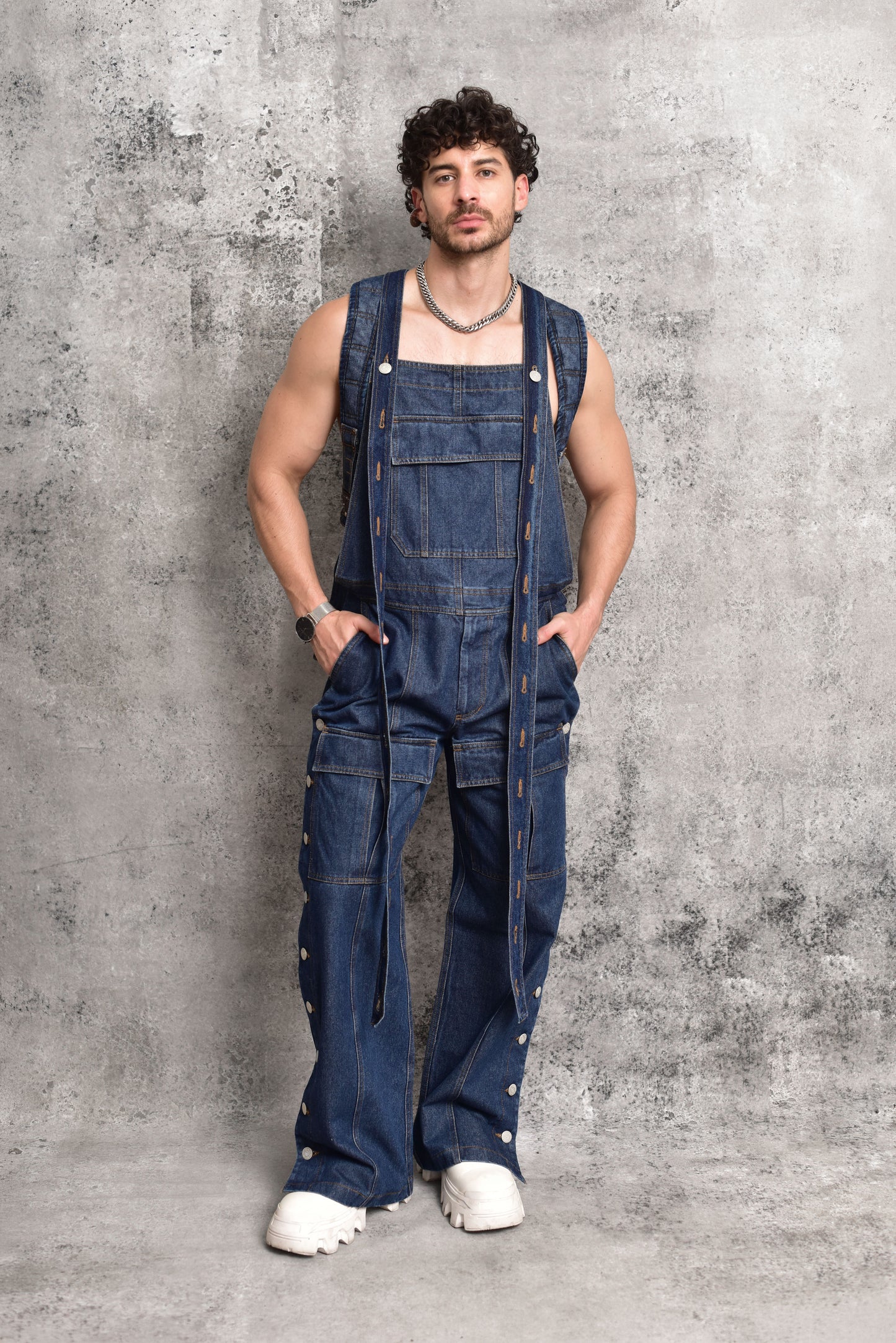 Overol tejano structural blue