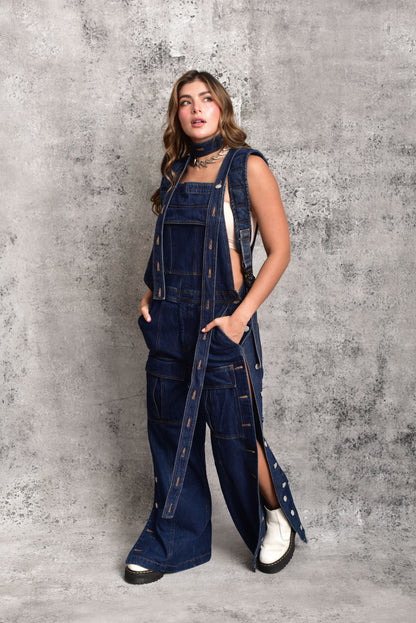 Overol tejano structural blue