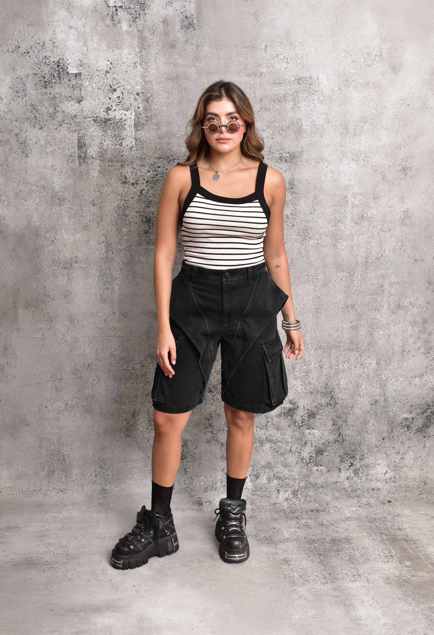 Tank top rib de rayas