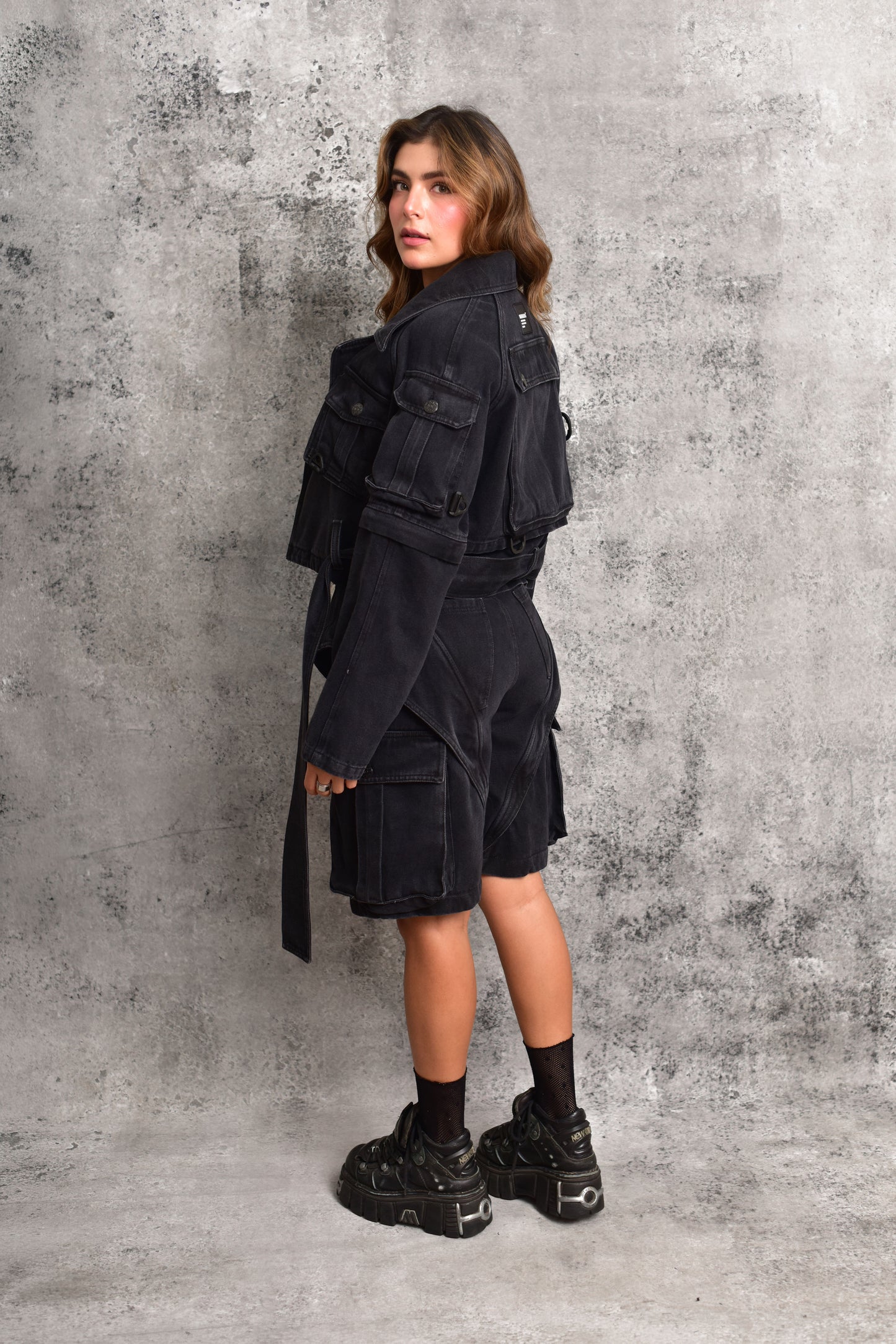 Chaqueta denim tactical black