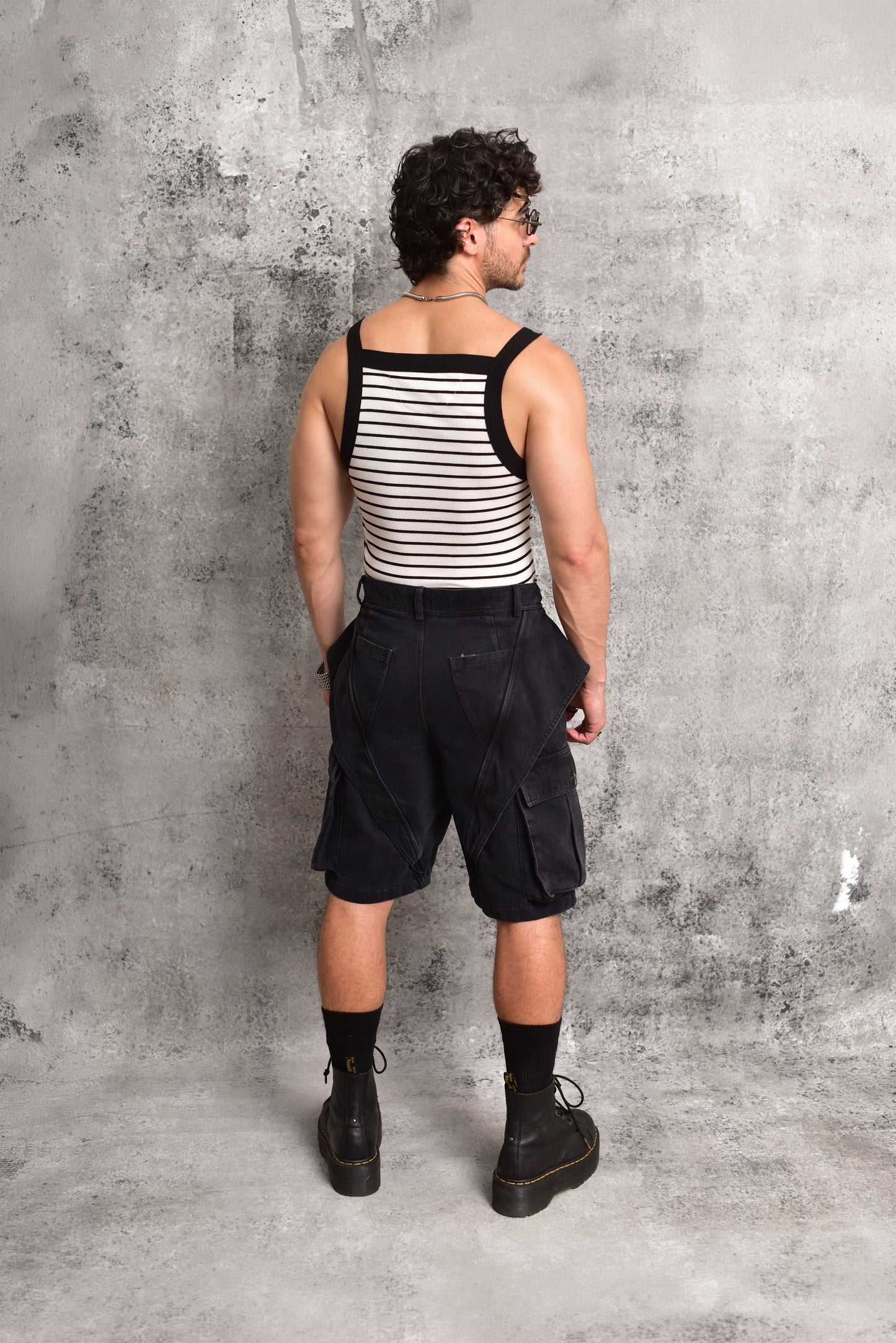Tank top rib de rayas