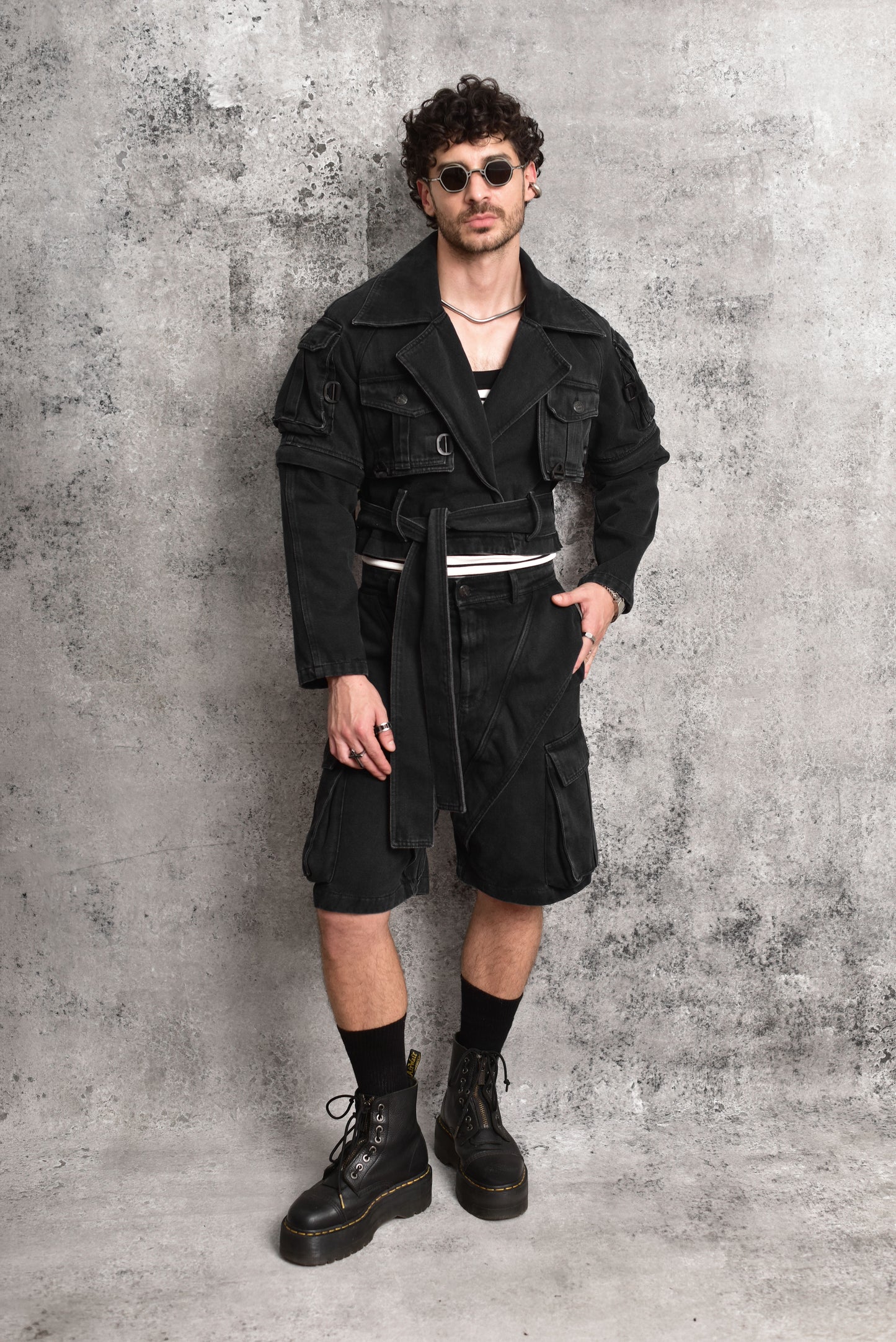 Chaqueta denim tactical black