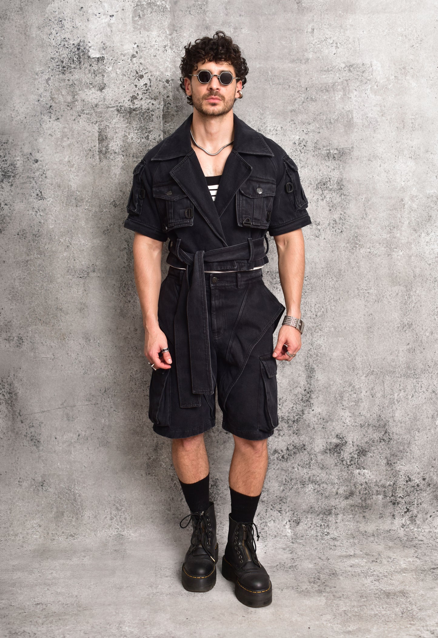 Chaqueta denim tactical black