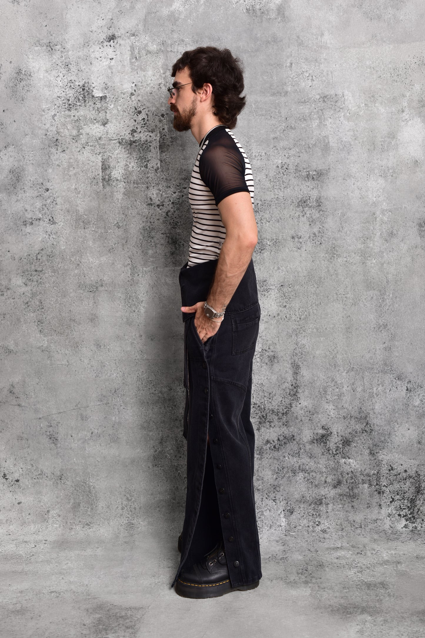 Camiseta Rayas Mesh Slim Fit