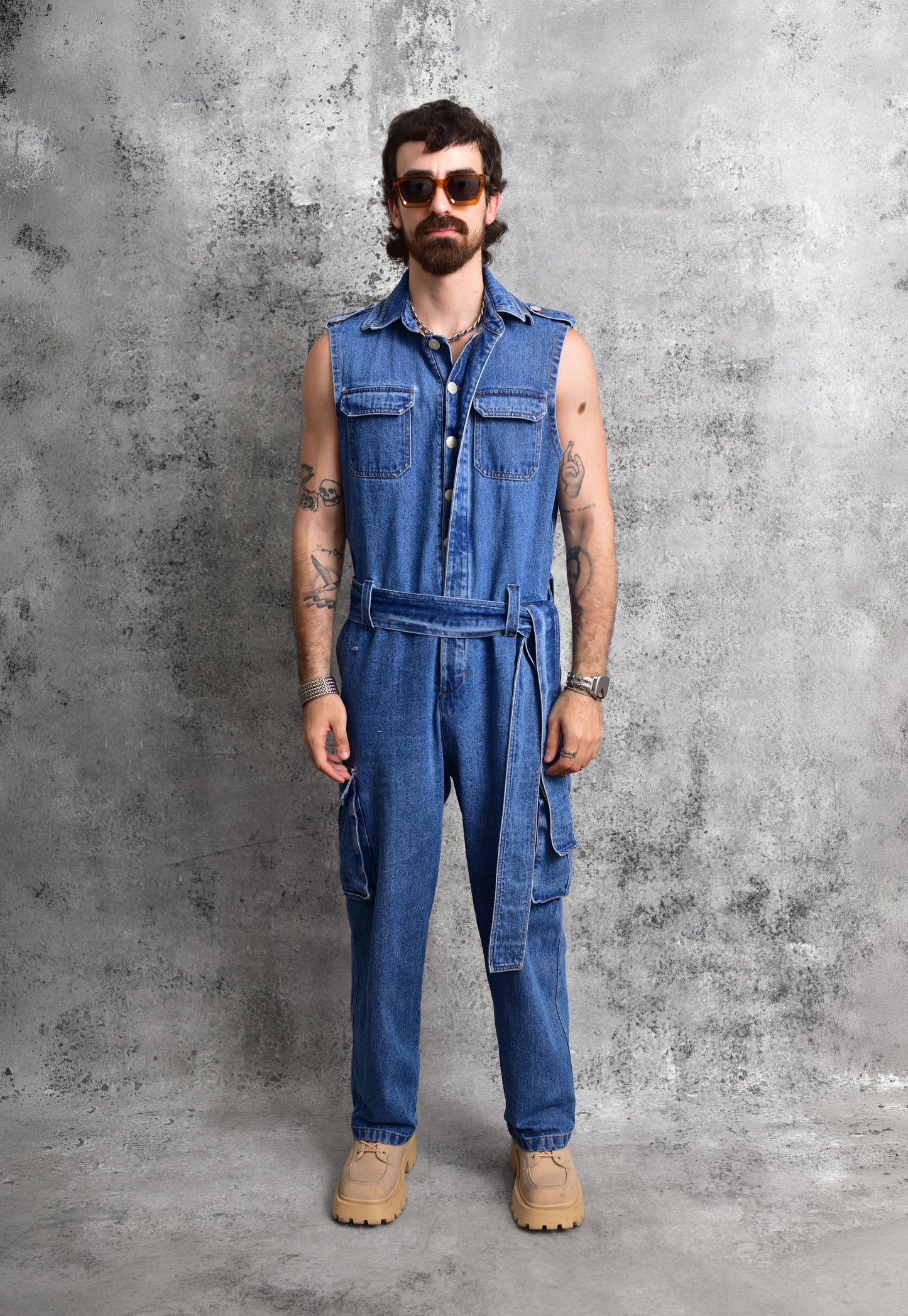 Enterizo samurai cargo denim
