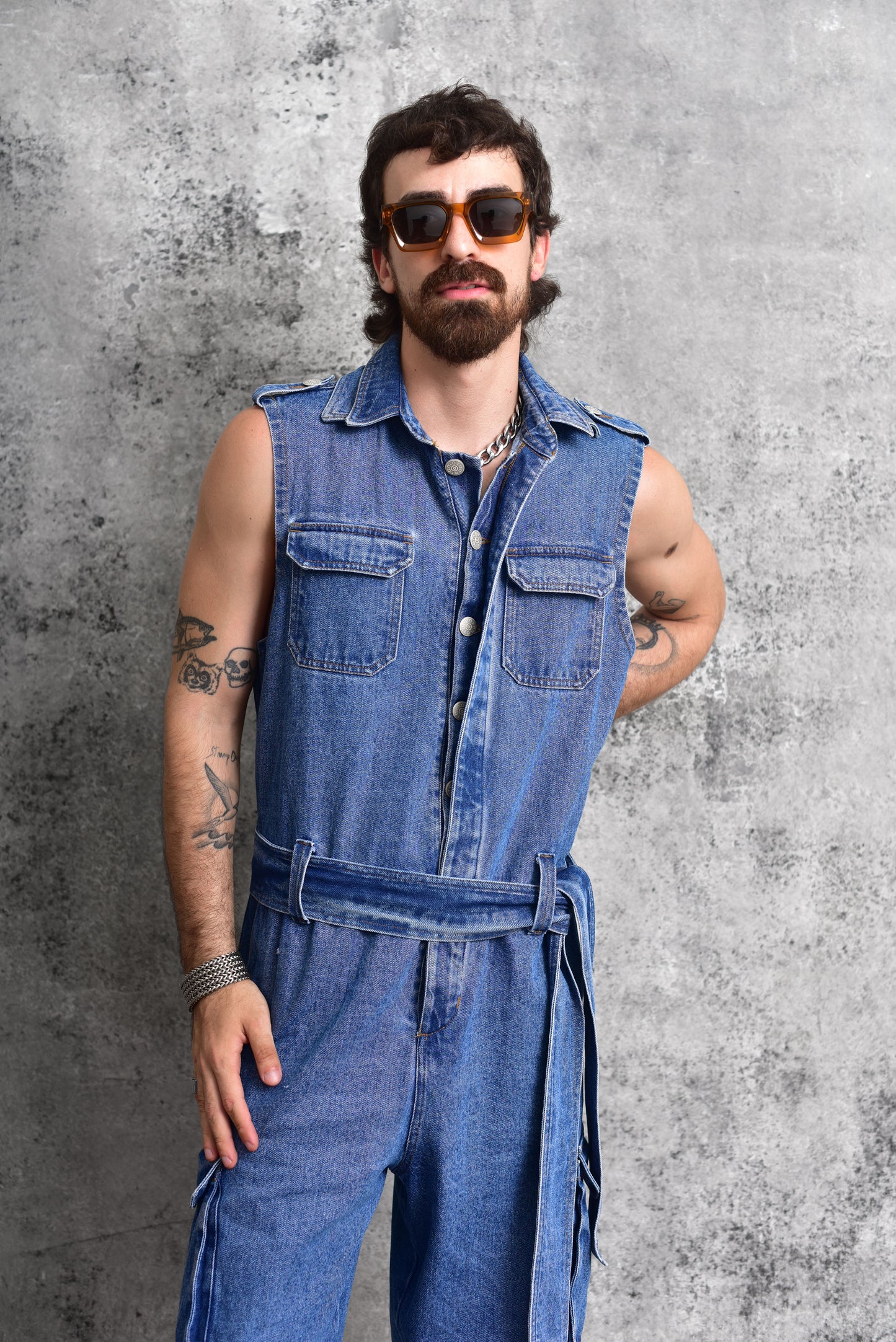 Enterizo samurai cargo denim
