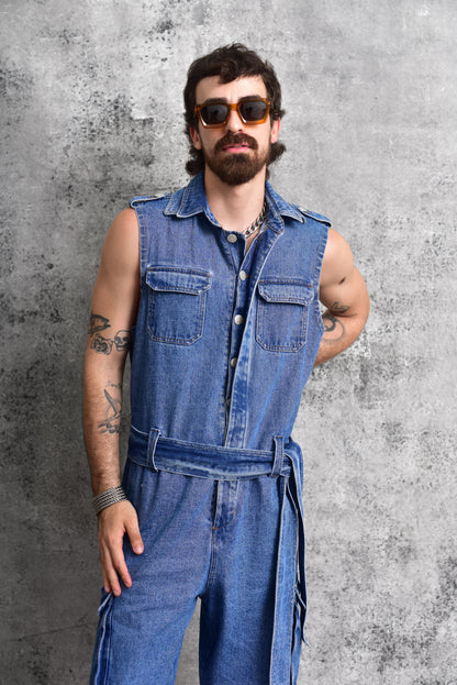 Enterizo samurai cargo denim