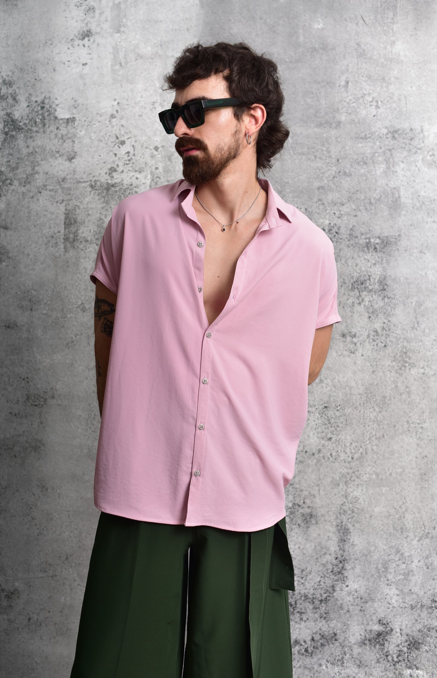 Bluson oversize extragrande palo de rosa