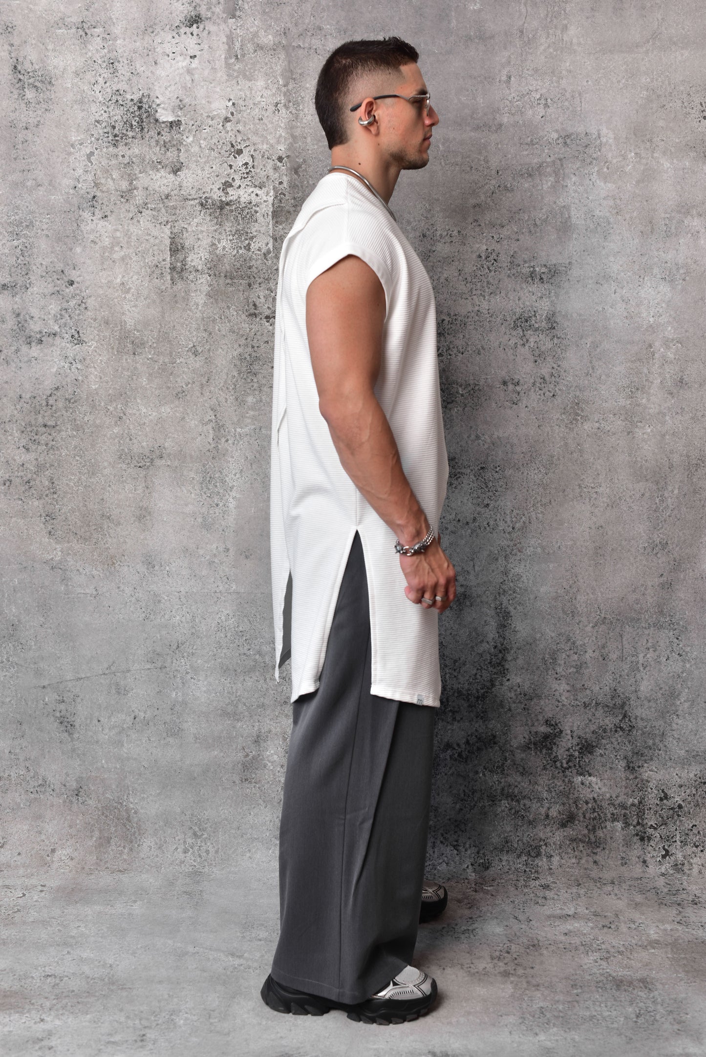 Pantalon axis pleats gris