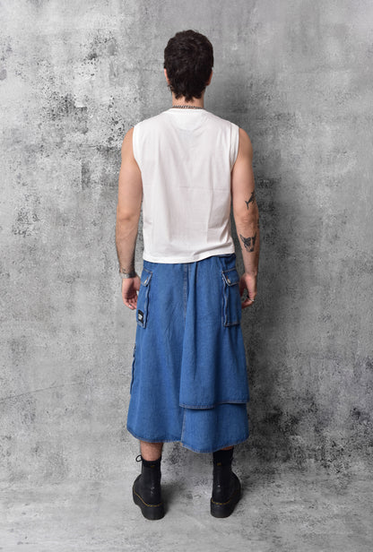 Camiseta sin mangas crop top blanca