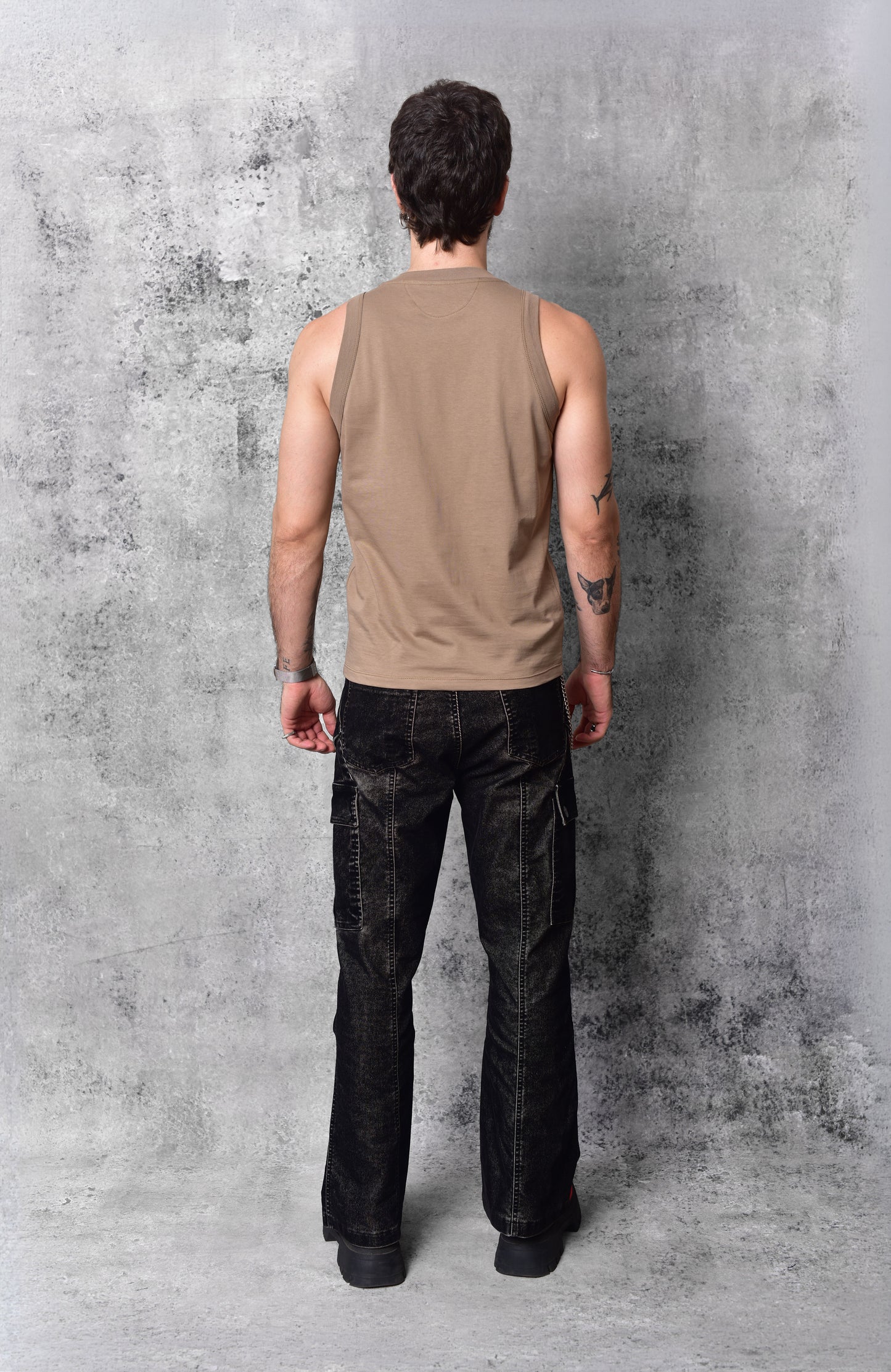 Camiseta esqueleto beige