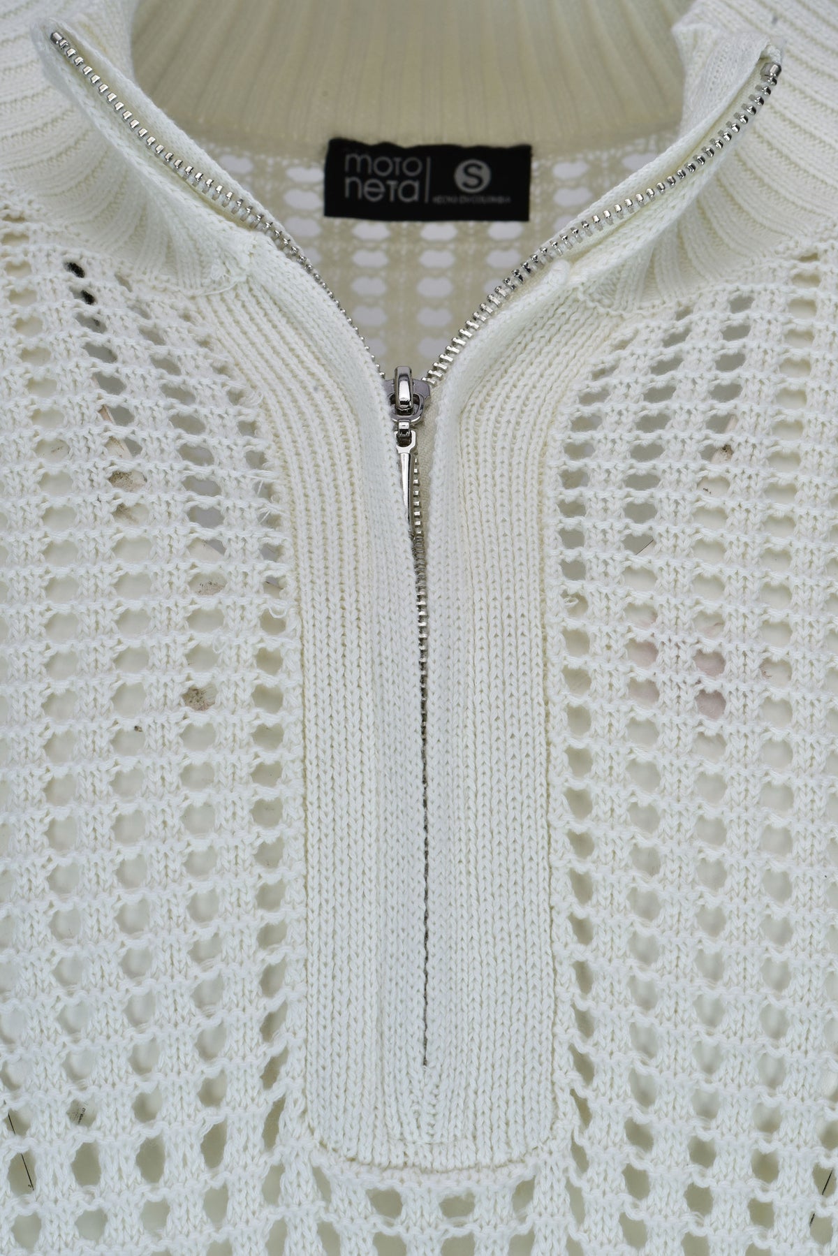 Camiseta Tejida Grid blanco
