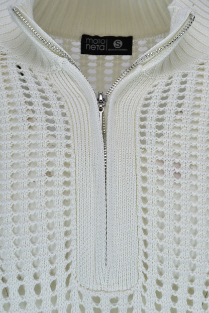 Camiseta Tejida Grid blanco
