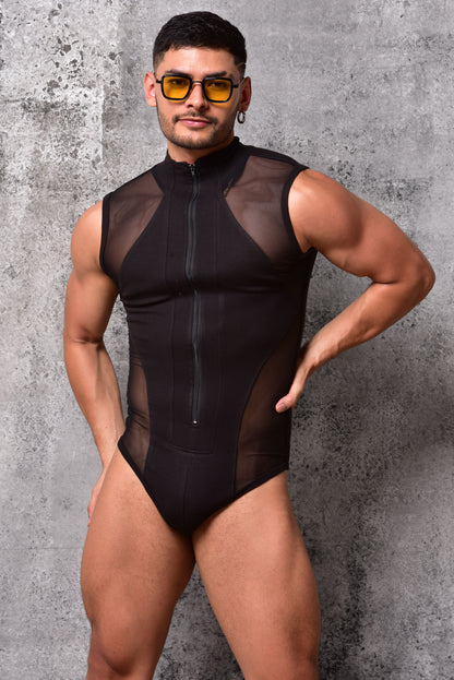 Body sin mangas axis zip cuello tortuga