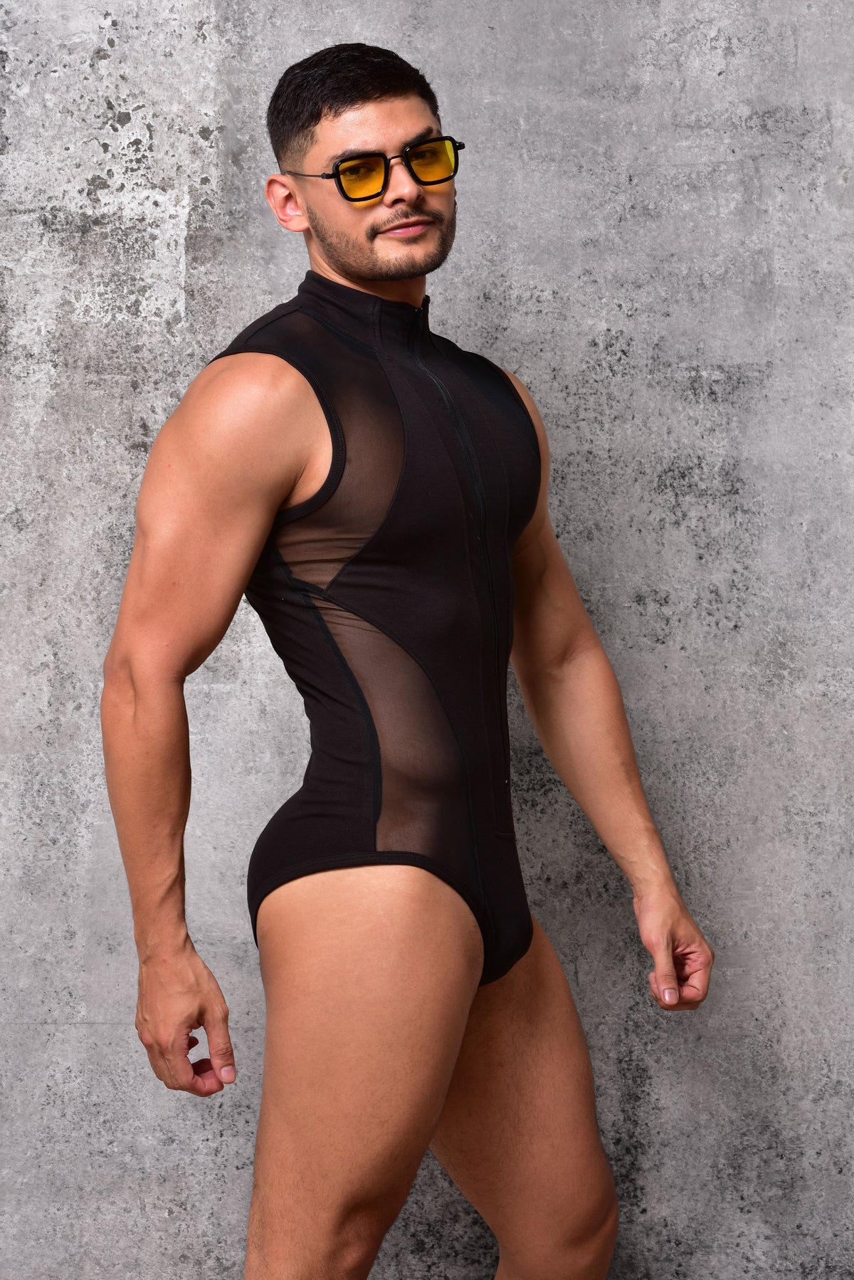 Body sin mangas axis zip cuello tortuga