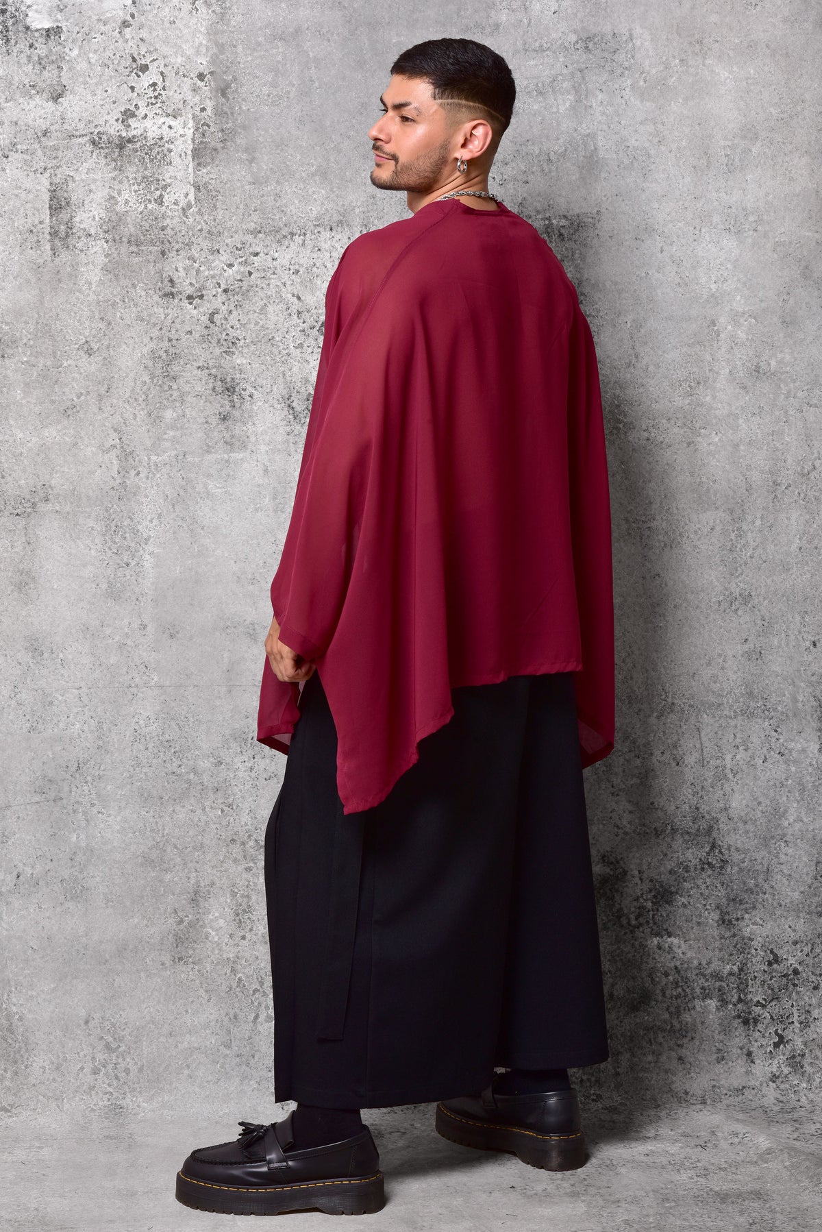 Bluson oversize velo ghost wine