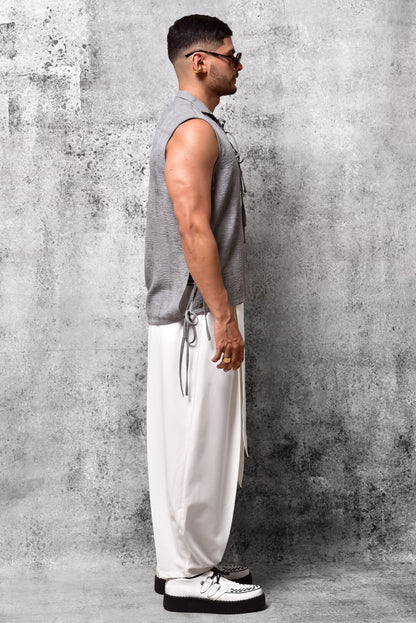 Pantalon harem yoga marfil
