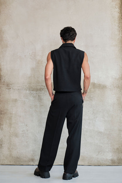 Chaleco tailored old money black