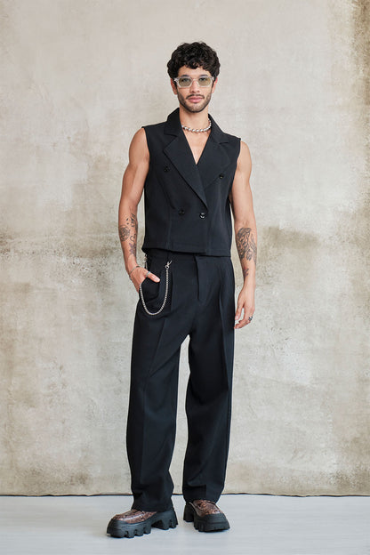 Chaleco tailored old money black
