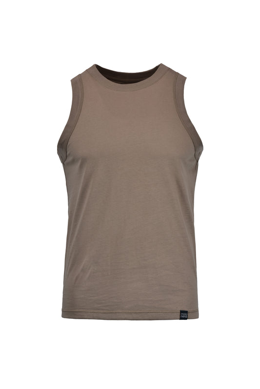 Camiseta sin mangas beige