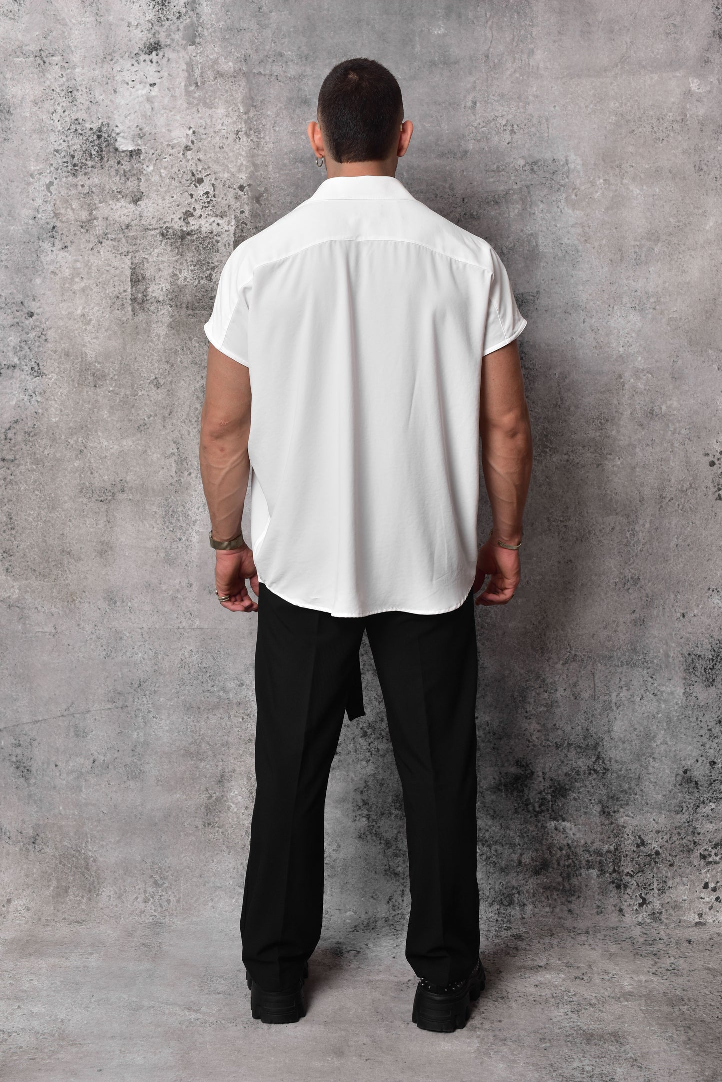 Bluson oversize extragrande blanco