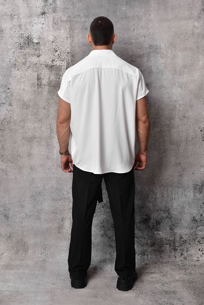 Bluson oversize extragrande blanco