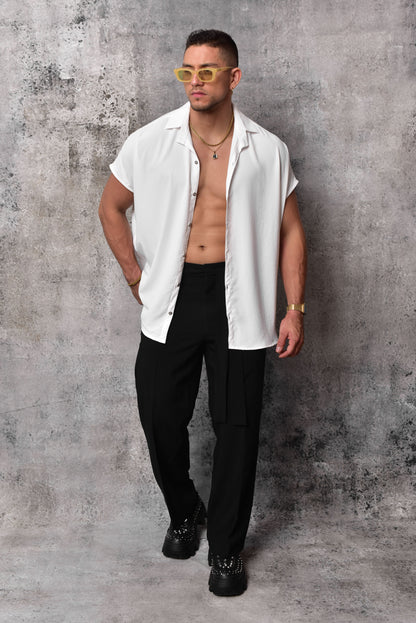 Bluson oversize extragrande blanco