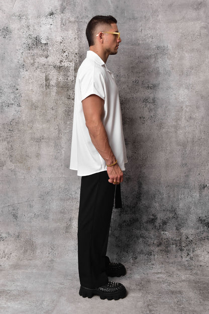 Bluson oversize extragrande blanco