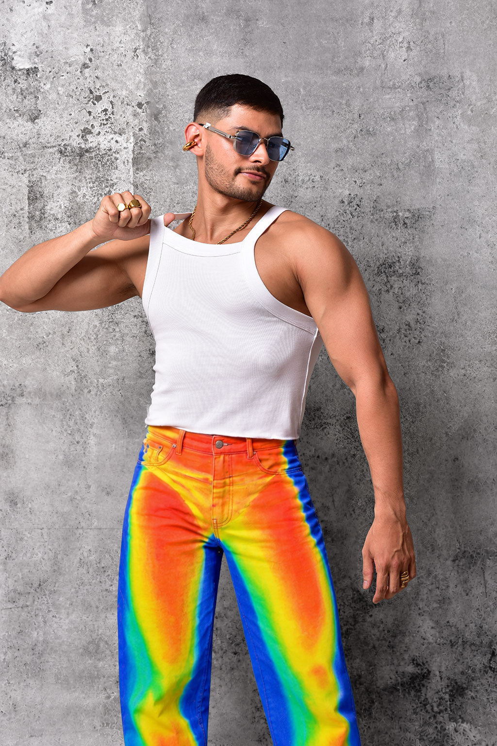 Tank top rib blanca