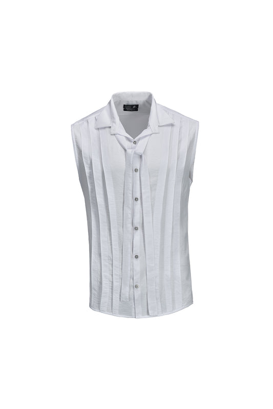 Camisa plisada blanca